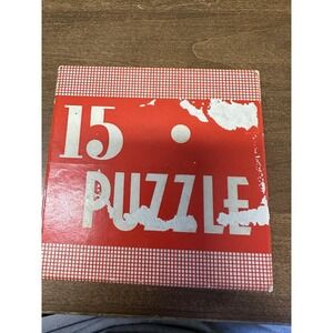 Vintage 30s Antique 15 Puzzle Sliding Wood Tile Game The Embossing Co